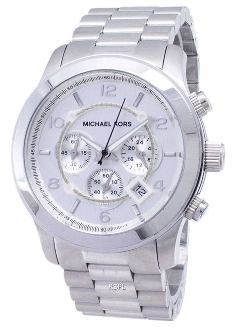 silver michael kors mens watch